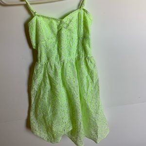 NEON SKATER DRESS WITH LACE AND REMOVABLE STRAPS